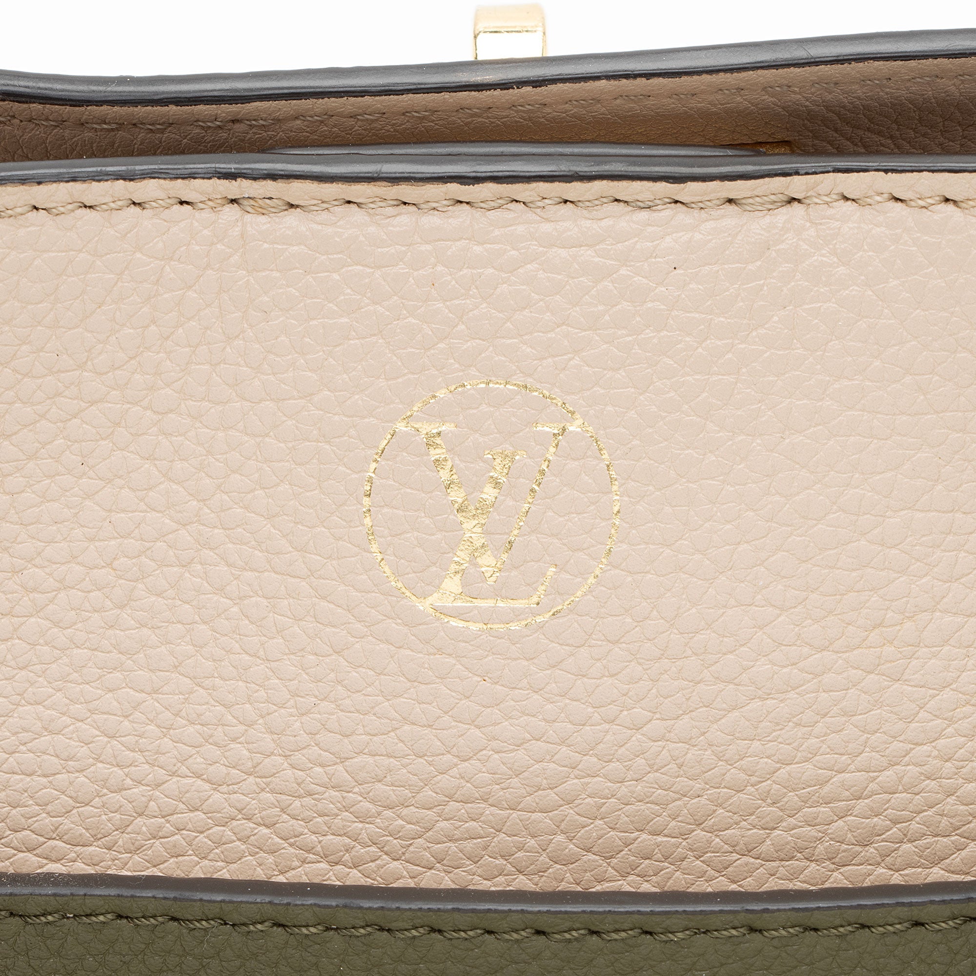 Louis Vuitton Calfskin Monogram Canvas On My Side MM Tote