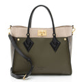 Louis Vuitton Calfskin Monogram Canvas On My Side MM Tote