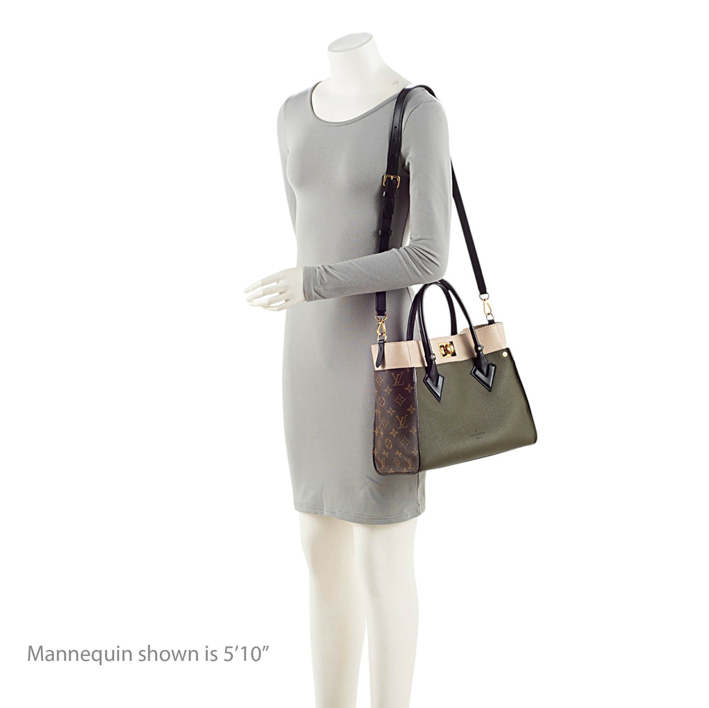 Louis Vuitton Calfskin Monogram Canvas On My Side MM Tote