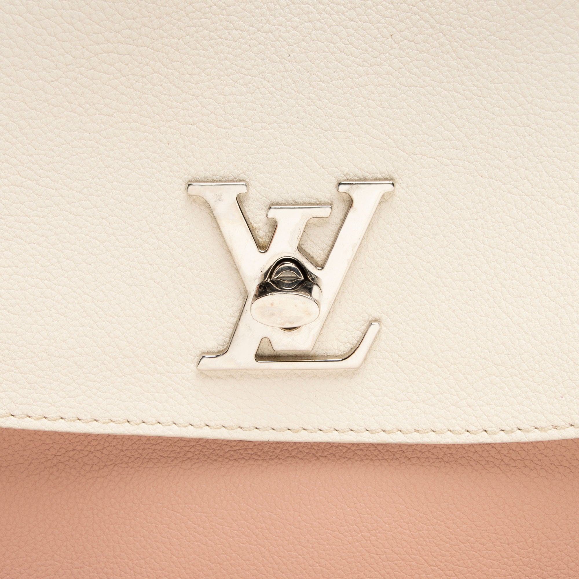 Louis Vuitton Calfskin Lockme Ever MM Top Handle (SHF-rz7iDD)