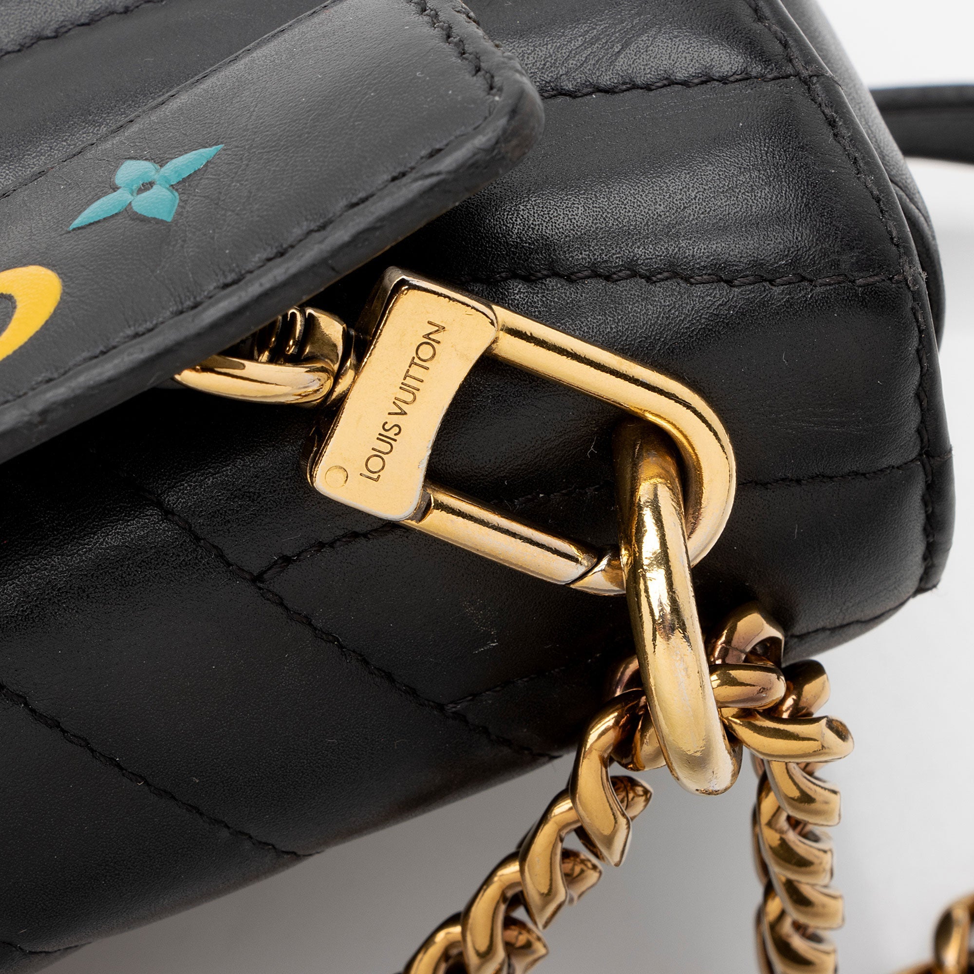 Louis Vuitton Calfskin New Wave Chain MM Shoulder Bag