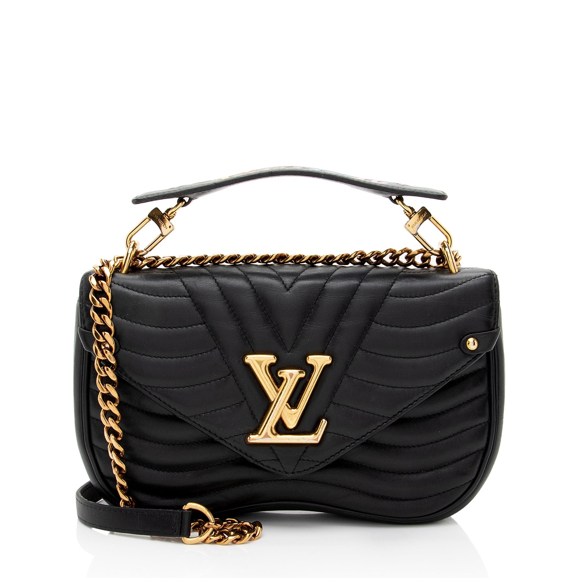 Louis Vuitton Calfskin New Wave Chain MM Shoulder Bag