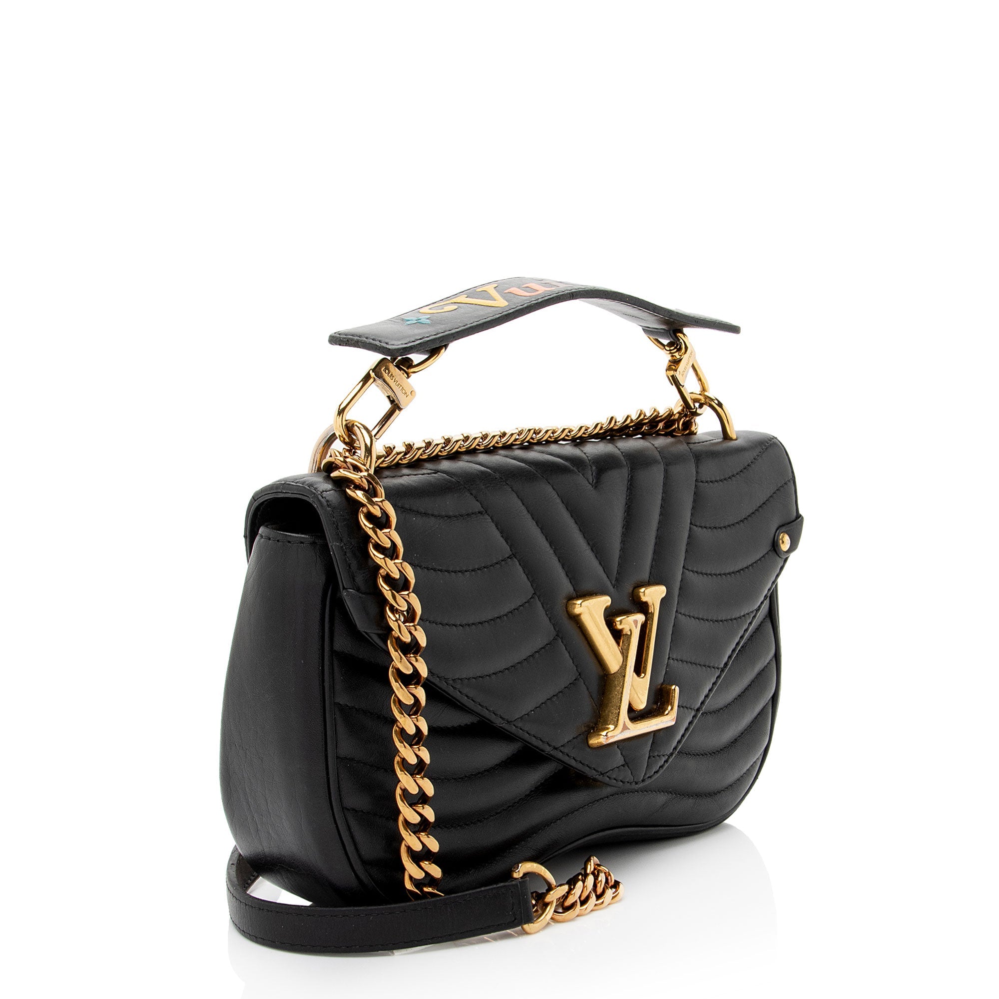 Louis Vuitton Calfskin New Wave Chain MM Shoulder Bag