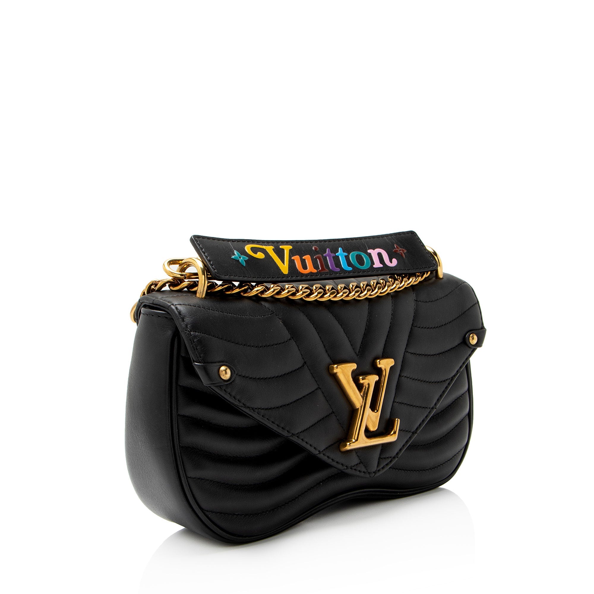 Louis Vuitton Calfskin New Wave Chain MM Shoulder Bag