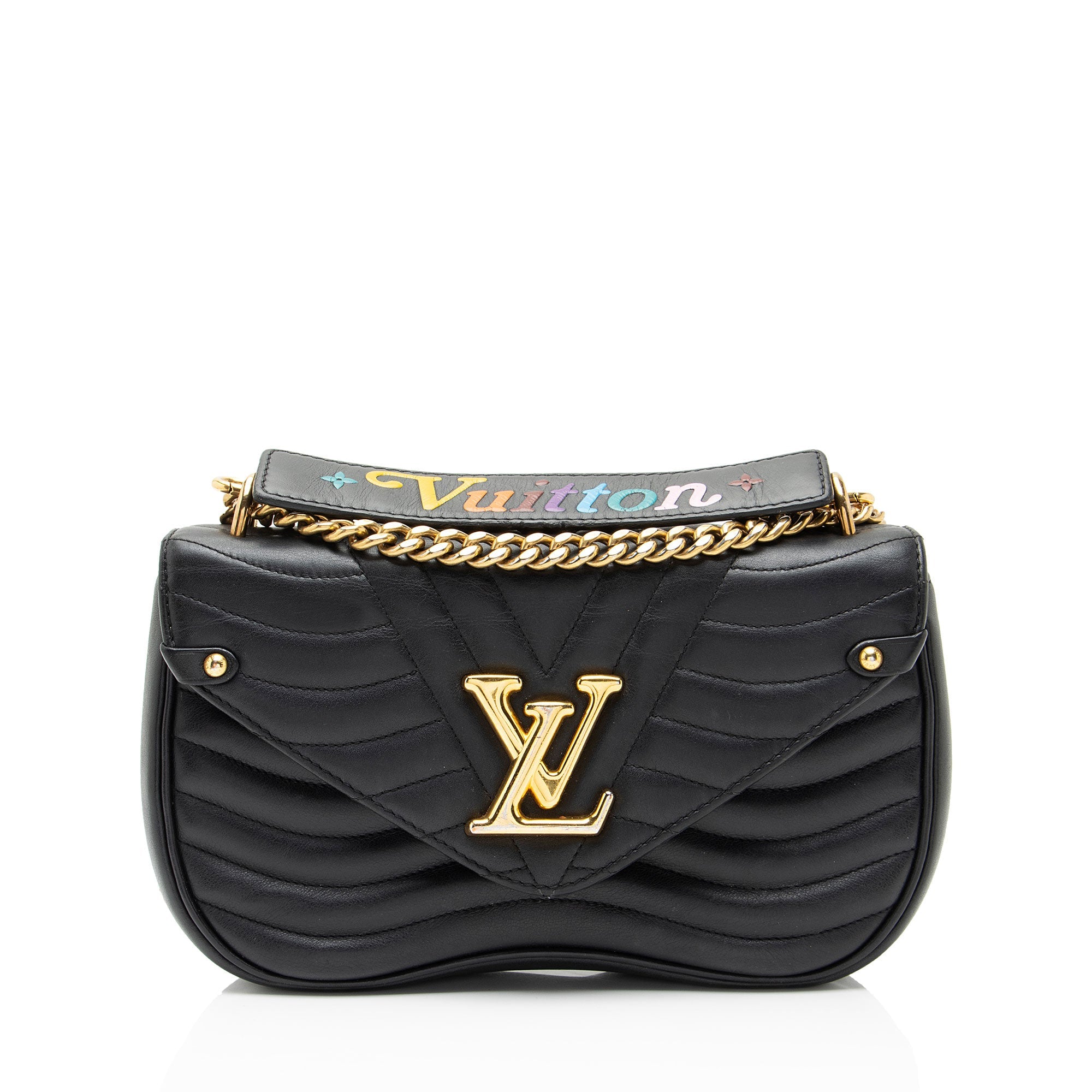 Louis Vuitton Calfskin New Wave Chain MM Shoulder Bag