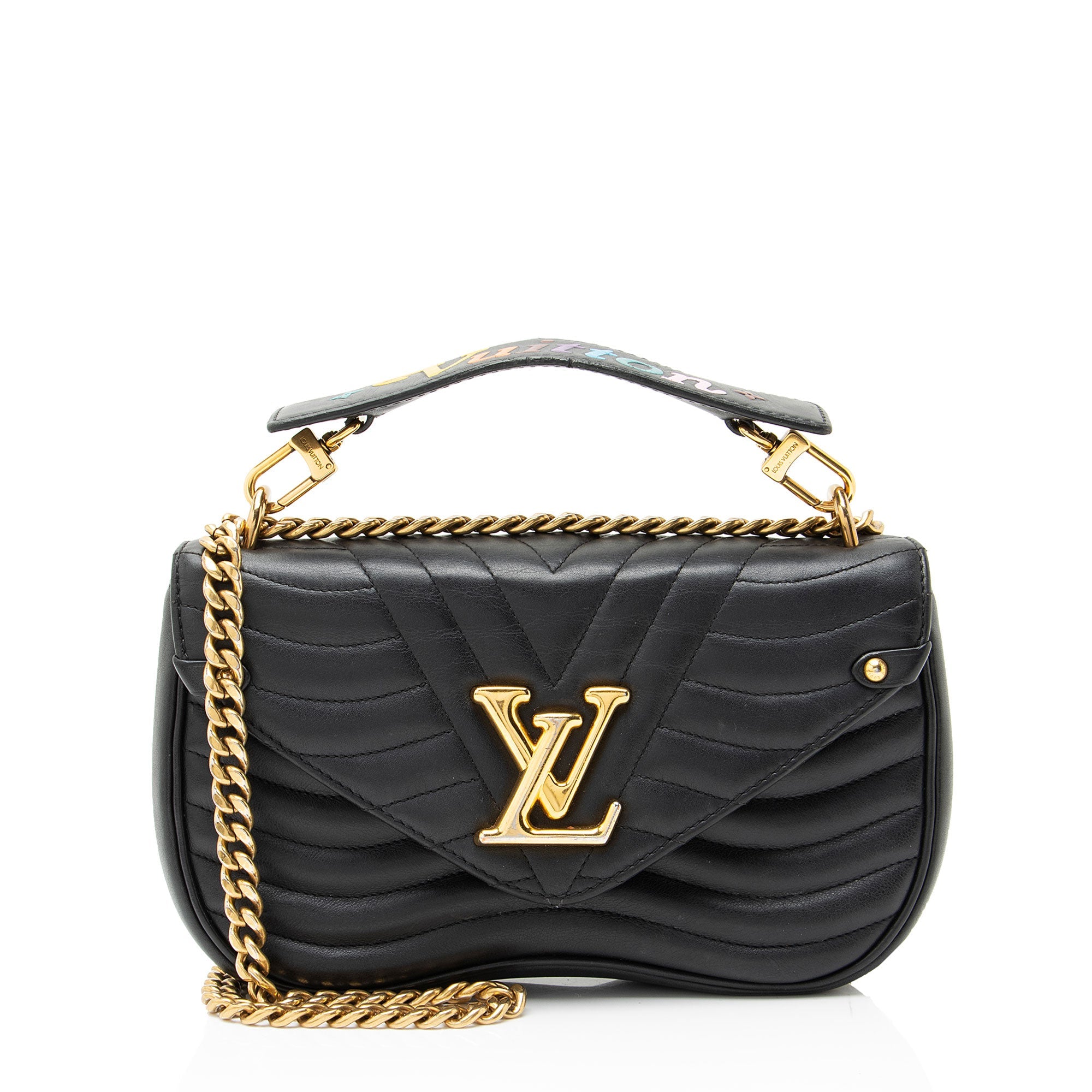 Louis Vuitton Calfskin New Wave Chain MM Shoulder Bag