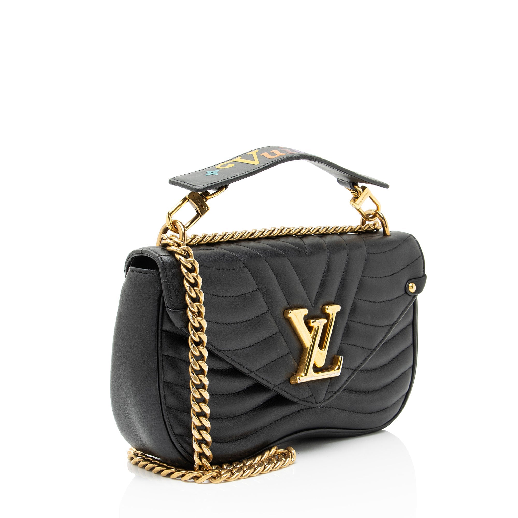 Louis Vuitton Calfskin New Wave Chain MM Shoulder Bag