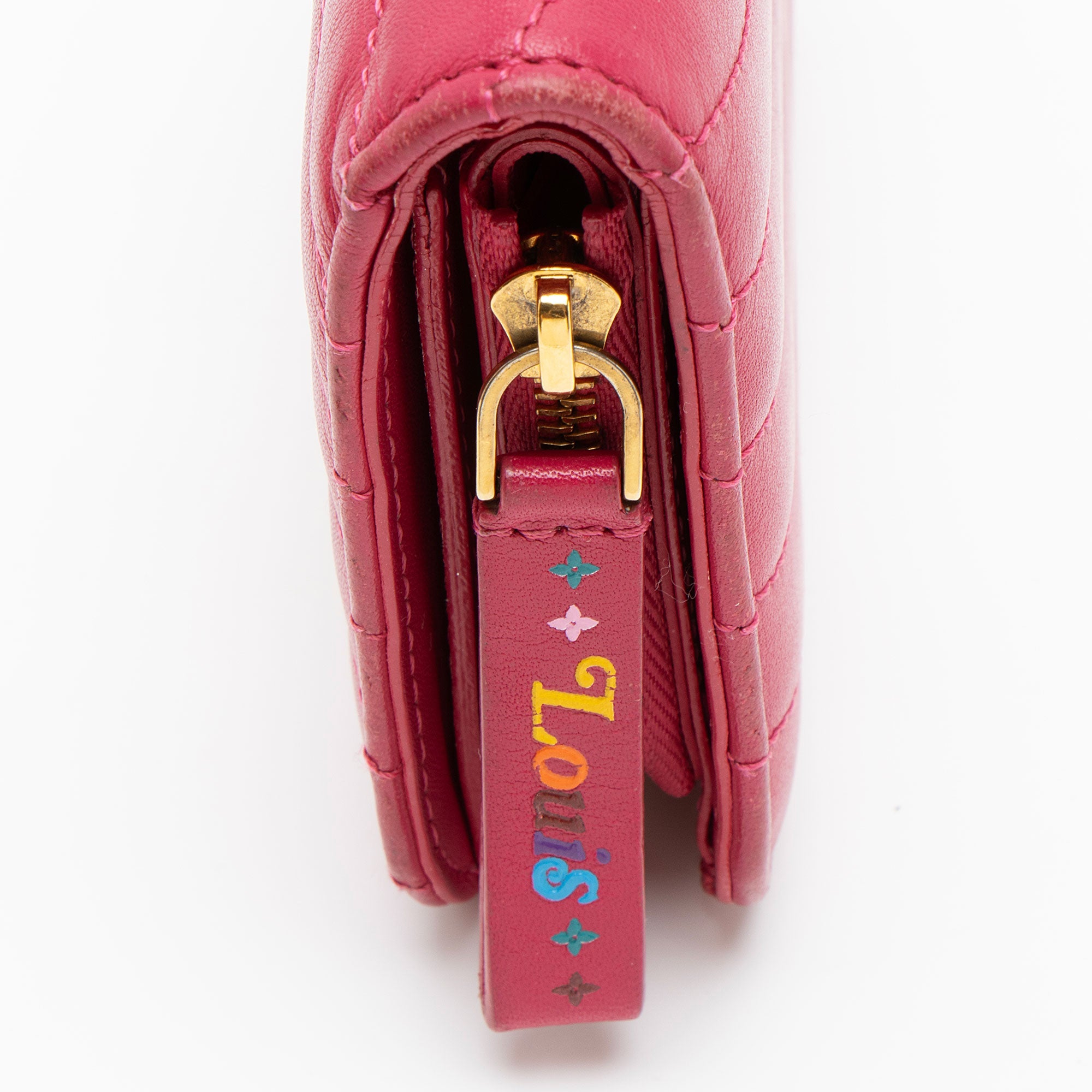 Louis Vuitton Calfskin New Wave Compact Zip Wallet