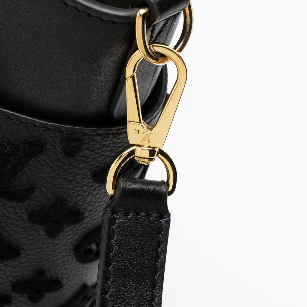 Louis Vuitton Calfskin Tufted Monogram On My Side MM Tote