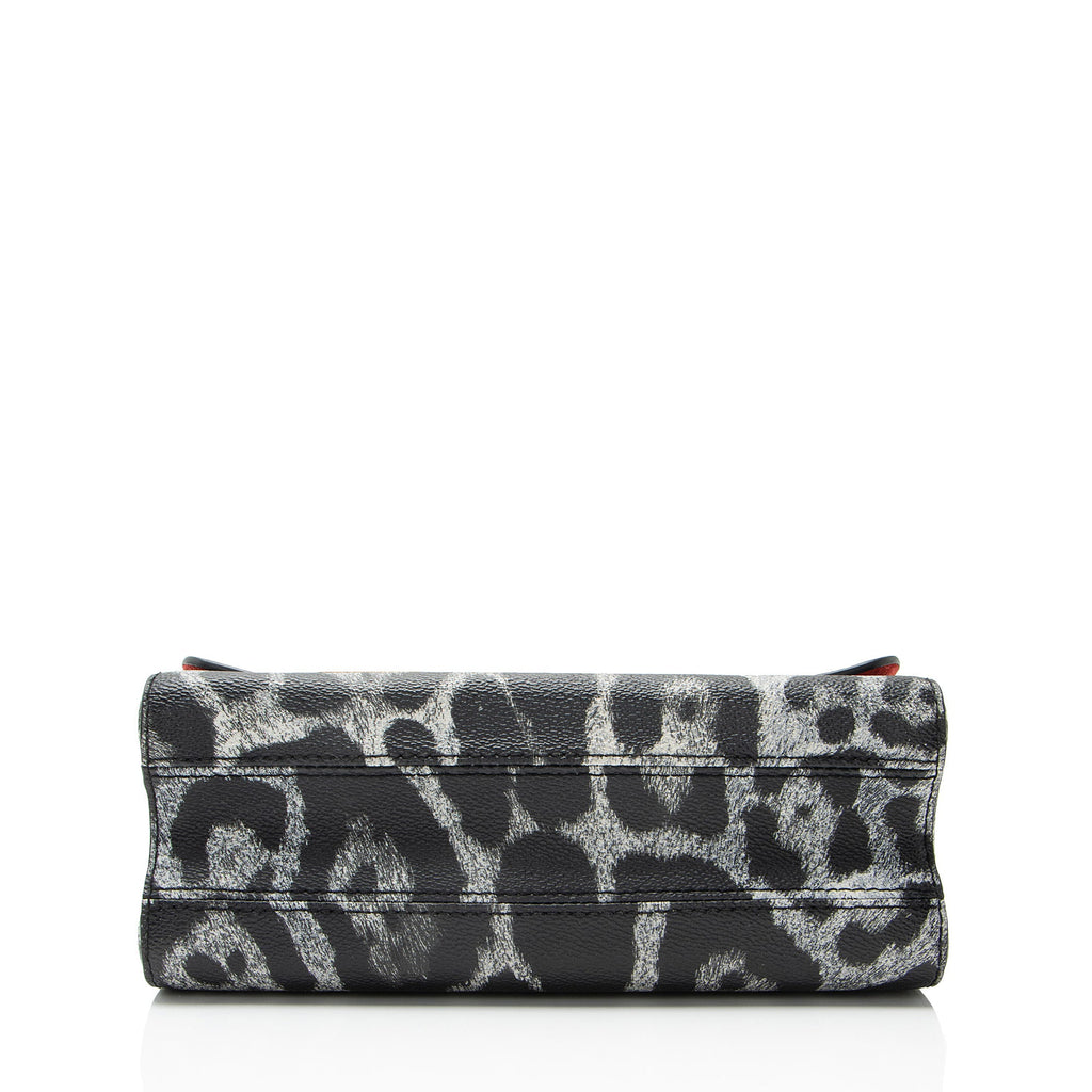 Louis Vuitton Coated Canvas Wild Animal Print Twist MM Shoulder Bag