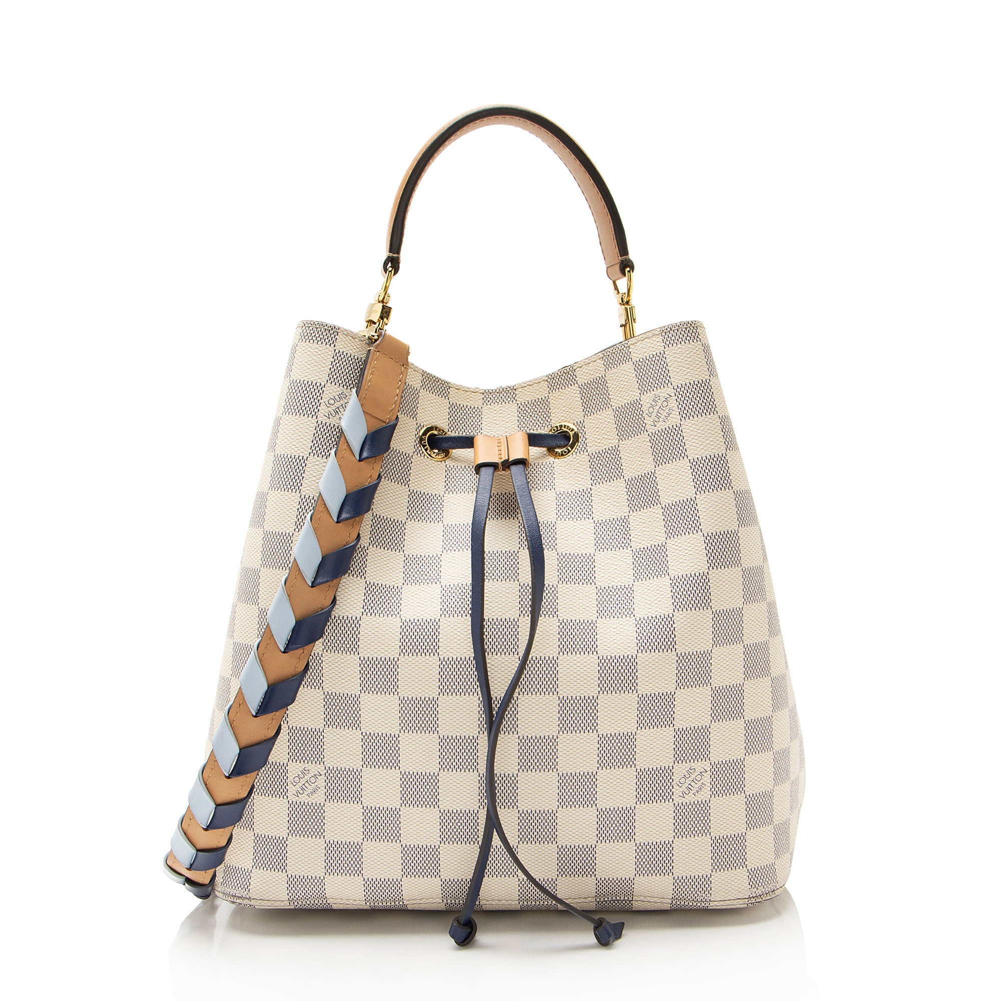 Louis Vuitton Damier Azur Braided Neonoe Shoulder Bag