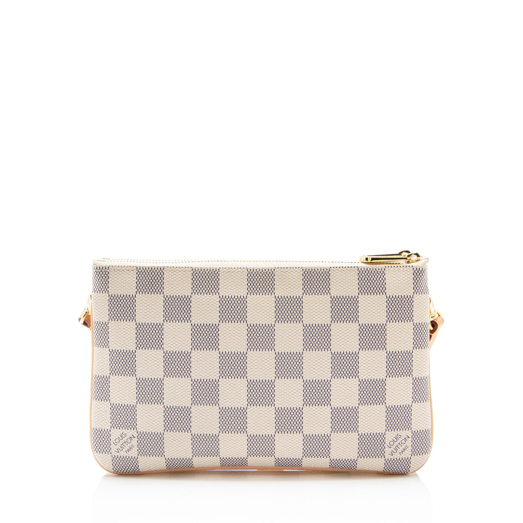 Louis Vuitton Damier Azur Double Zip Pochette