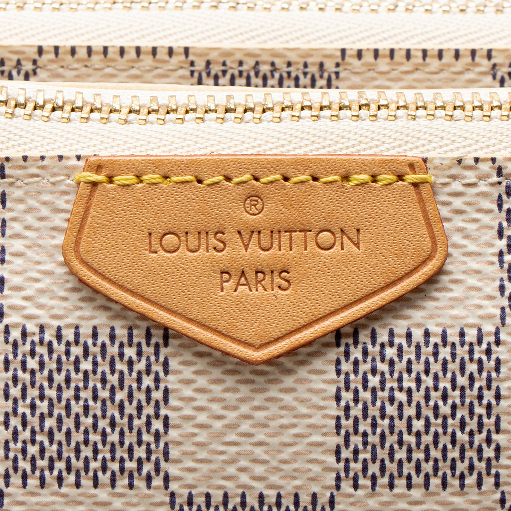 Louis Vuitton Damier Azur Double Zip Pochette