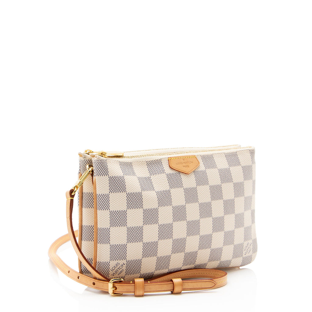 Louis Vuitton Damier Azur Double Zip Pochette