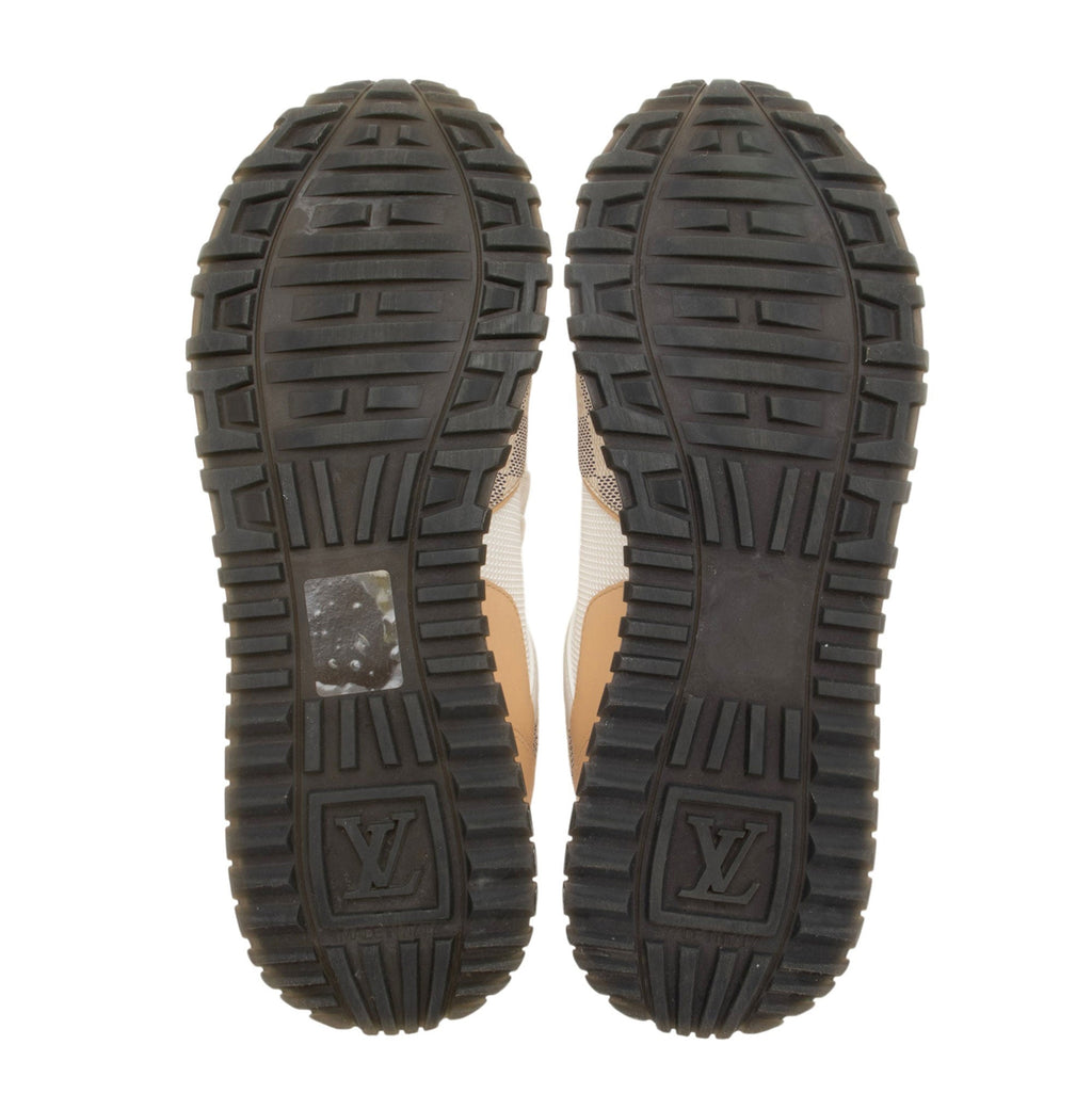Louis Vuitton Damier Azur Leather Run Away Sneakers - Size 6 / 36