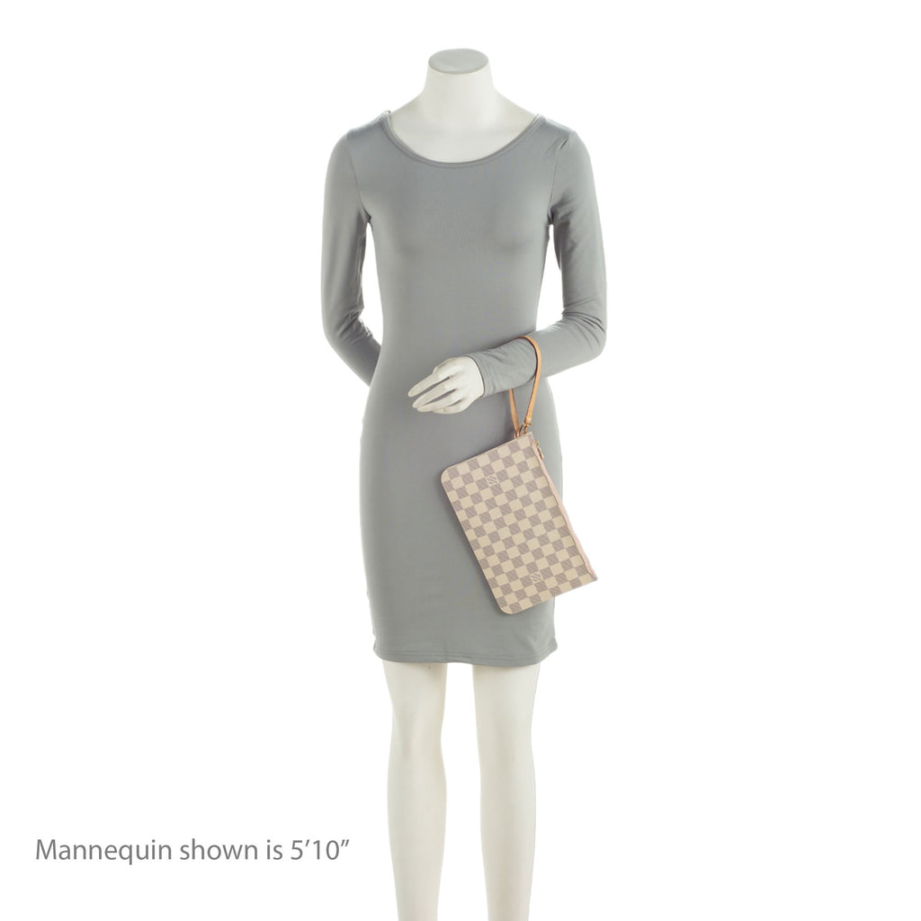 Louis Vuitton Damier Azur Neverfull MM Pochette (SHF-lsa2Ig)