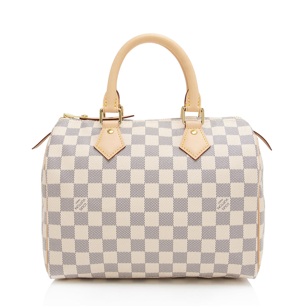 Louis Vuitton Damier Azur Speedy 25 Satchel (SHF-mICLk2)