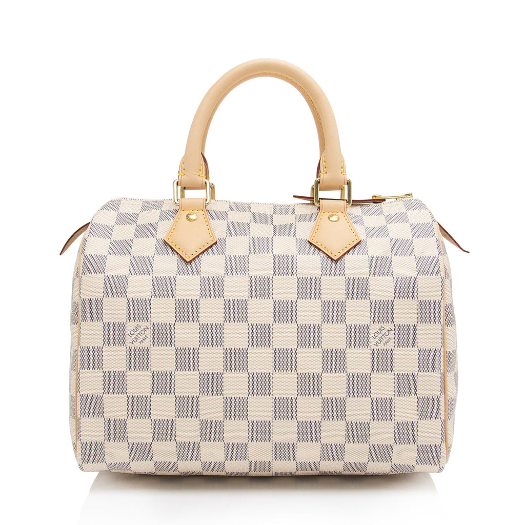 Louis Vuitton Damier Azur Speedy 25 Satchel (SHF-mICLk2)