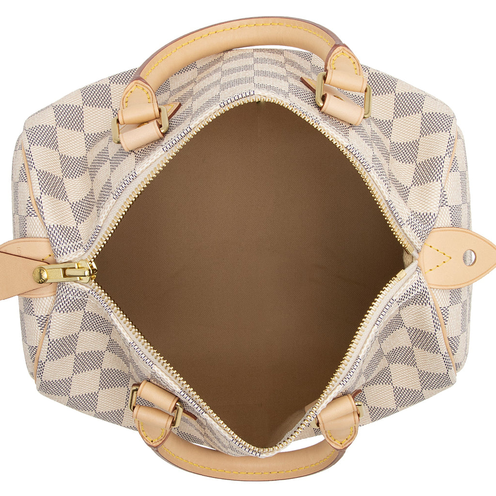 Louis Vuitton Damier Azur Speedy 25 Satchel (SHF-mICLk2)