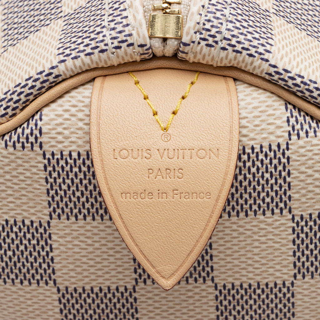 Louis Vuitton Damier Azur Speedy 25 Satchel (SHF-mICLk2)