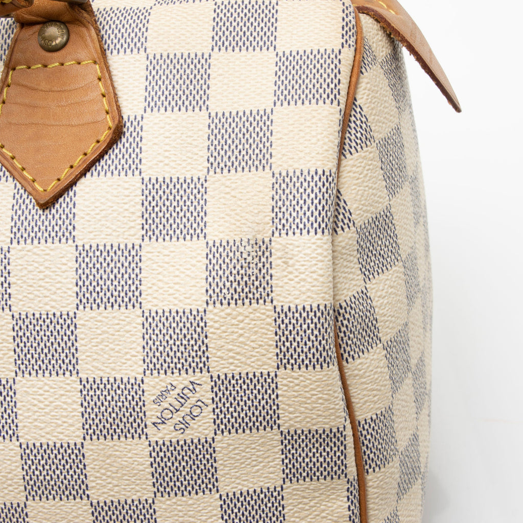 Louis Vuitton Damier Azur Speedy 25 Satchel