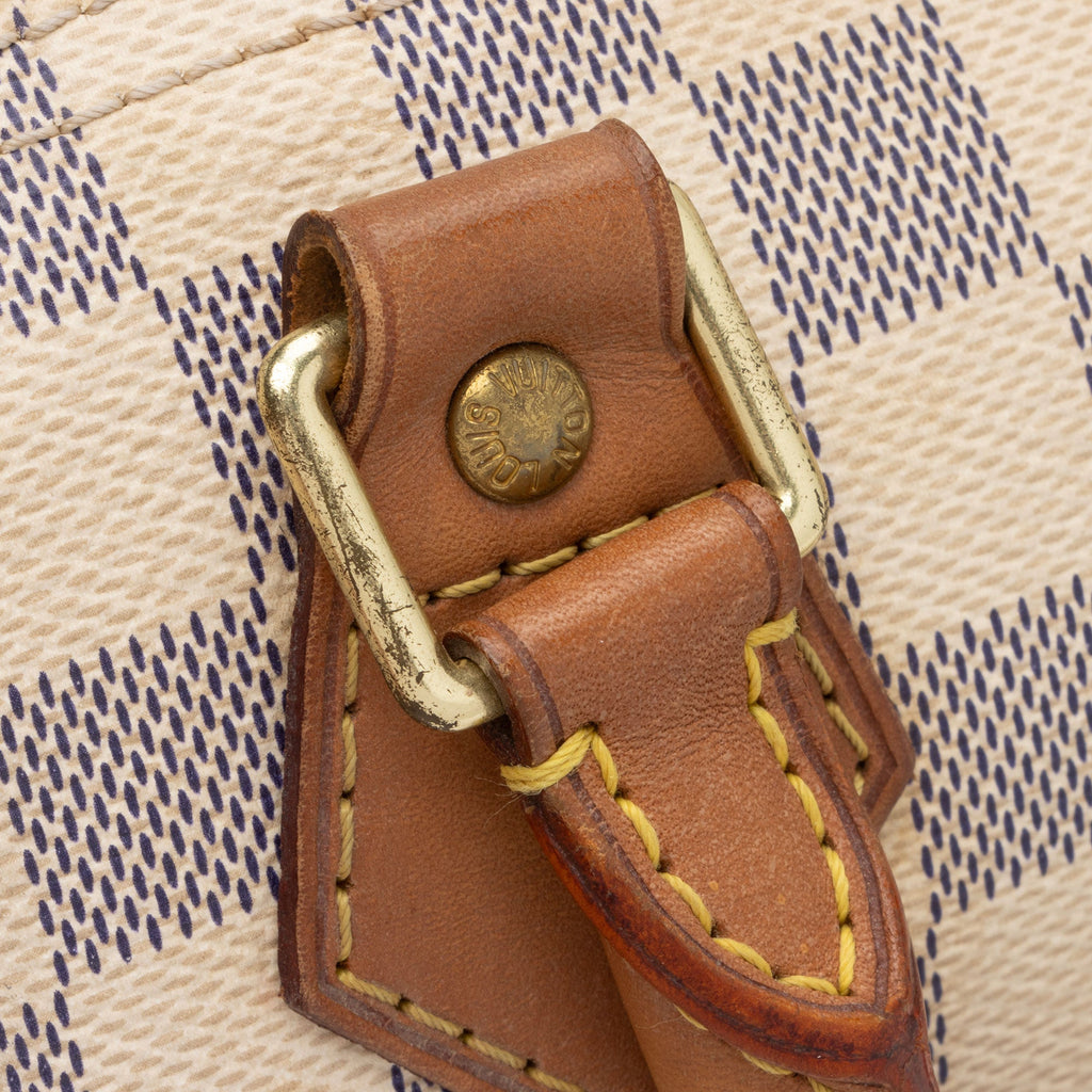 Louis Vuitton Damier Azur Speedy 30 Satchel (SHF-bV6e4O)