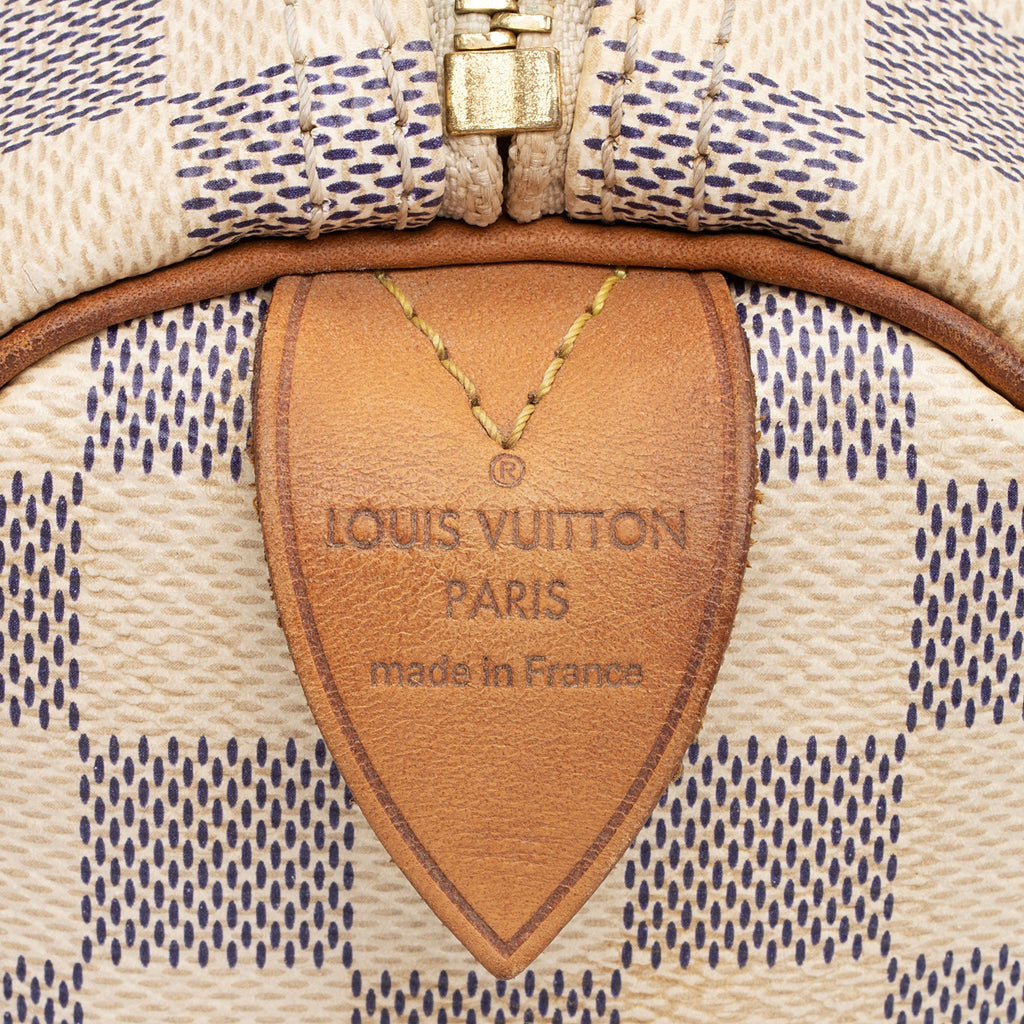 Louis Vuitton Damier Azur Speedy 30 Satchel (SHF-bV6e4O)