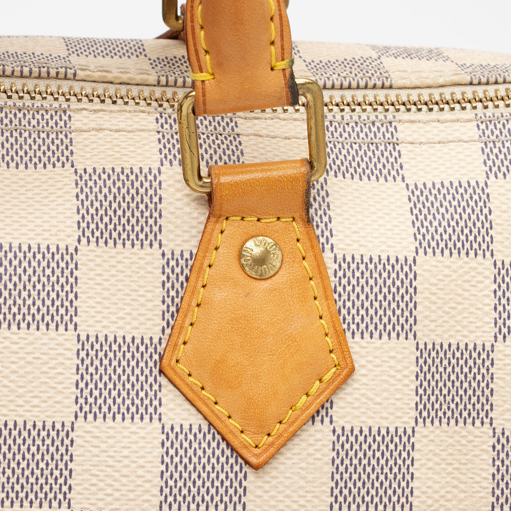 Louis Vuitton Damier Azur Speedy 30 Satchel (SHF-bZTiPn)
