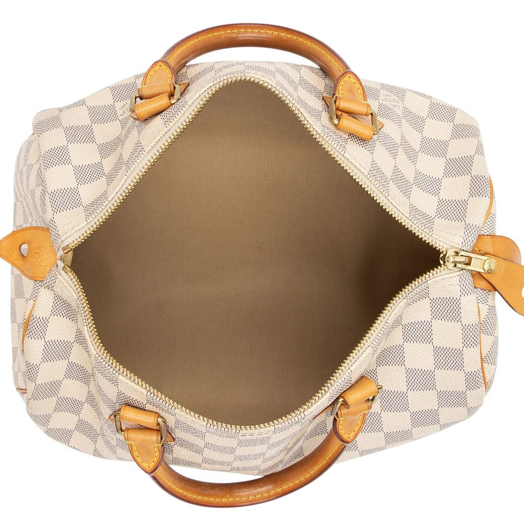 Louis Vuitton Damier Azur Speedy 30 Satchel (SHF-bZTiPn)