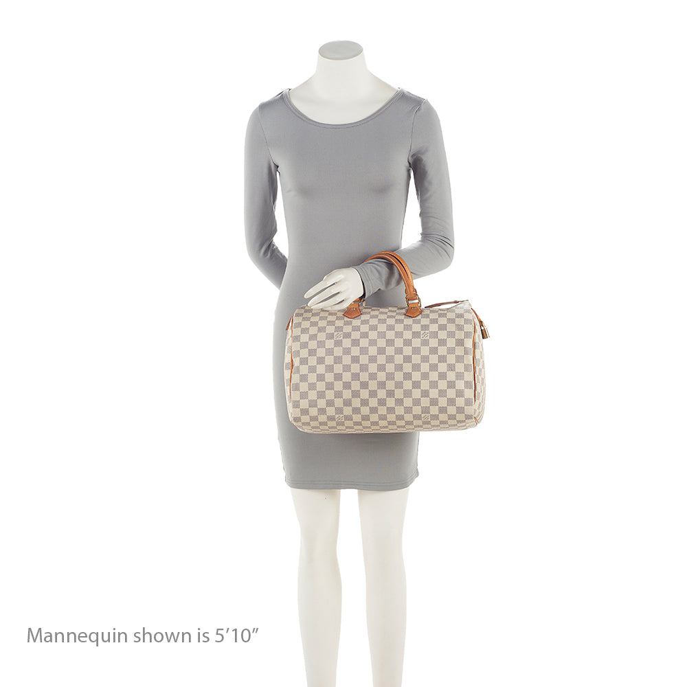 Louis Vuitton Damier Azur Speedy 35 Satchel (SHF-EH25OJ)