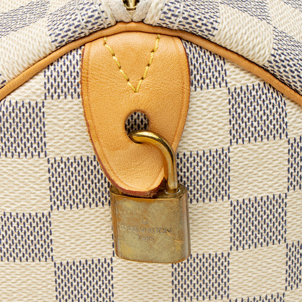 Louis Vuitton Damier Azur Speedy 30 Satchel
