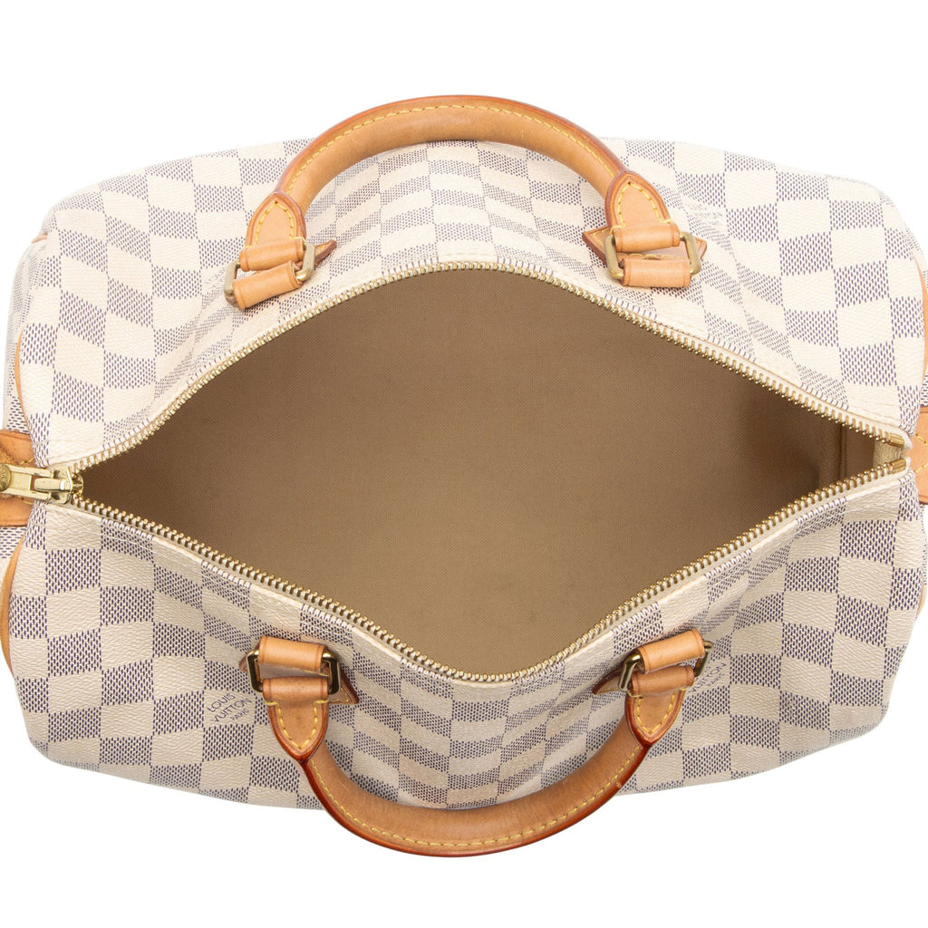 Louis Vuitton Damier Azur Speedy 30 Satchel
