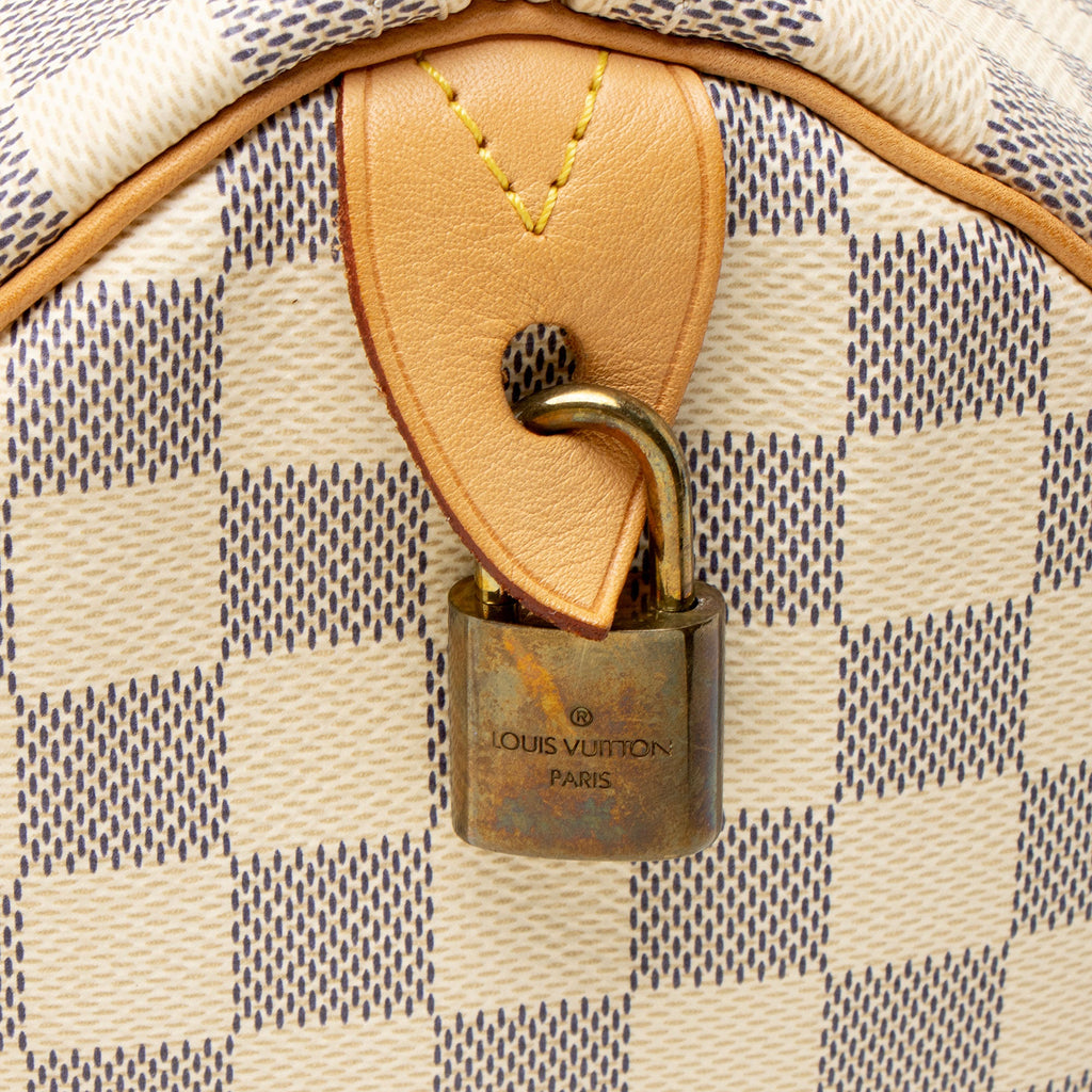 Louis Vuitton Damier Azur Speedy 30 Satchel