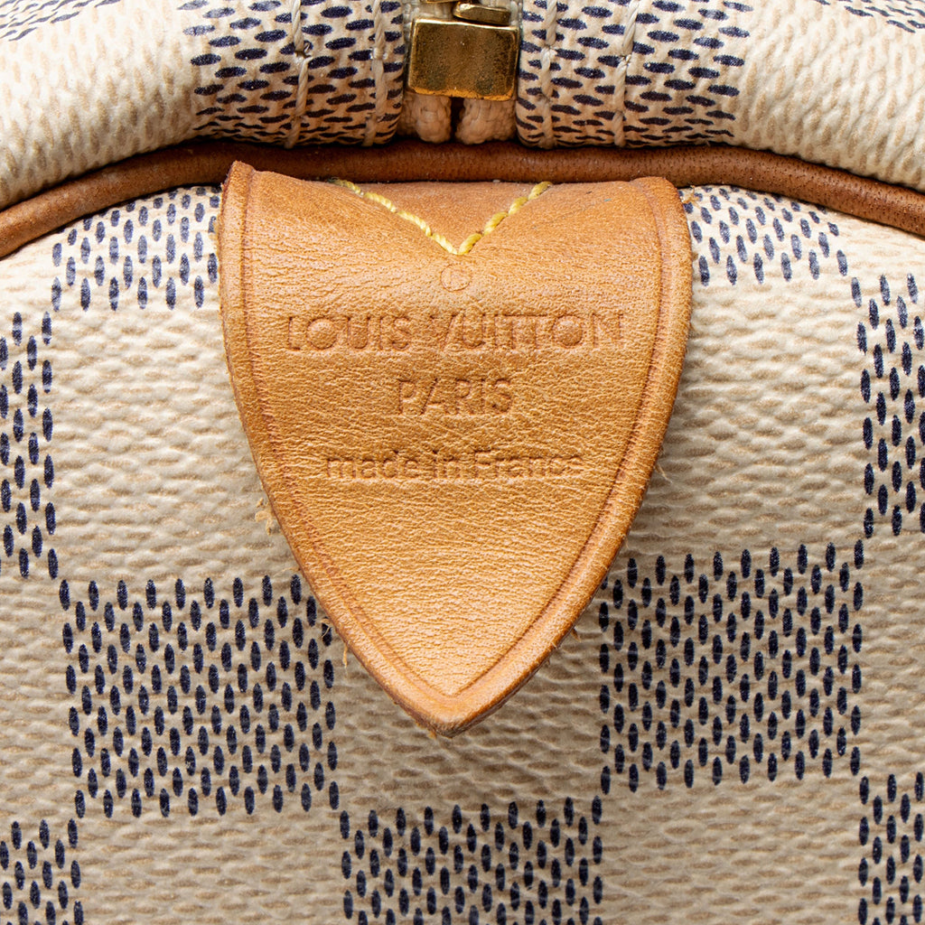 Louis Vuitton Damier Azur Speedy 30 Satchel