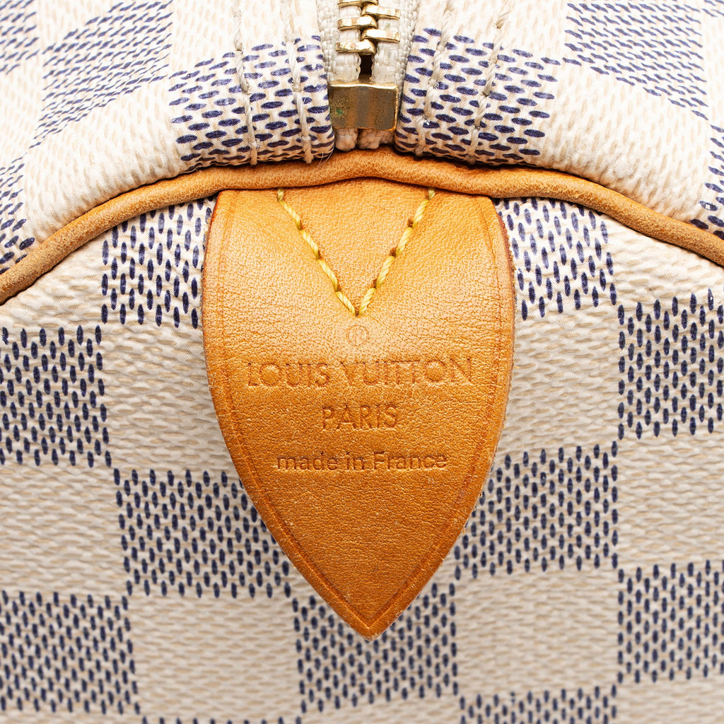 Louis Vuitton Damier Azur Speedy 30 Satchel