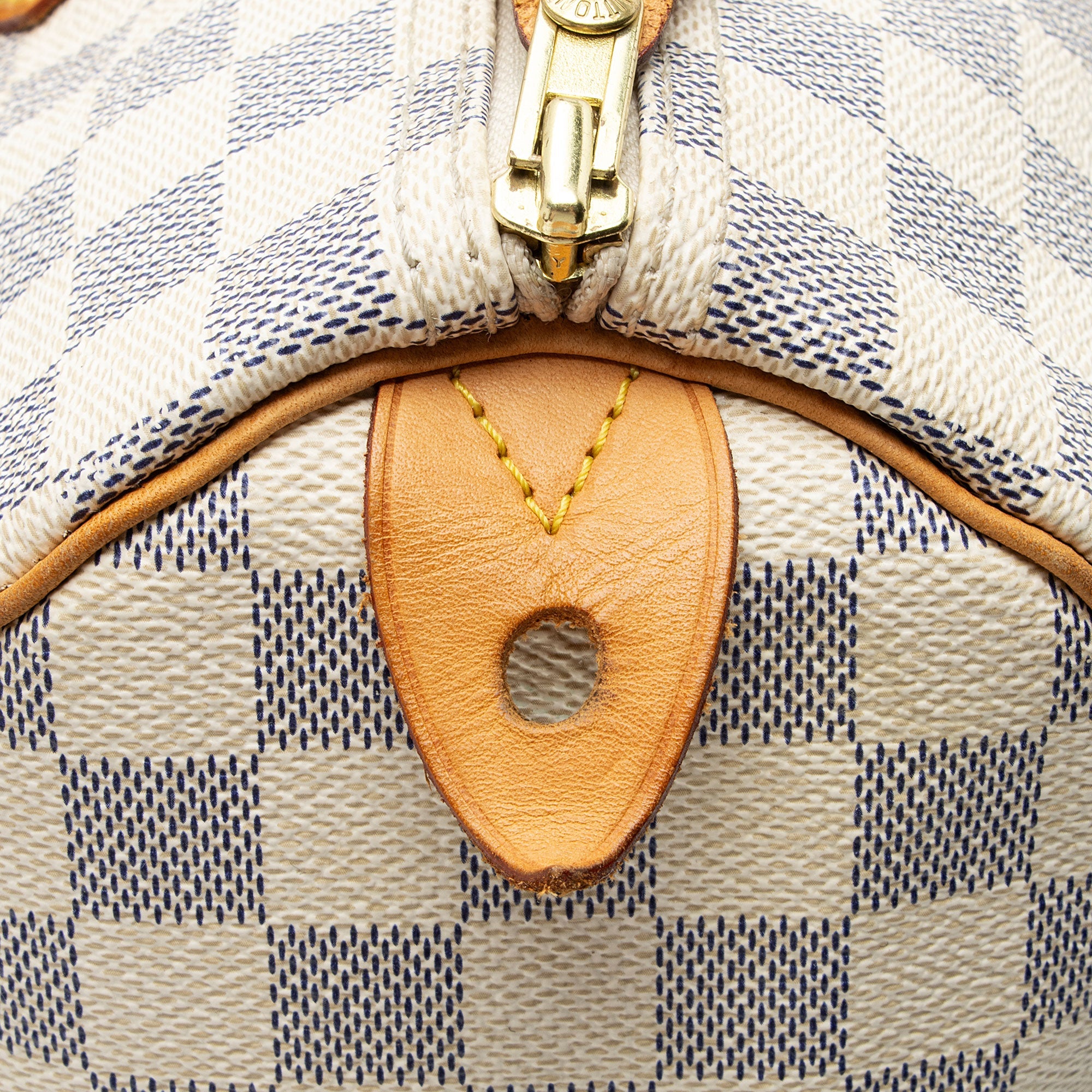 Louis Vuitton Damier Azur Speedy 35 Satchel (SHF-LBu6mk)