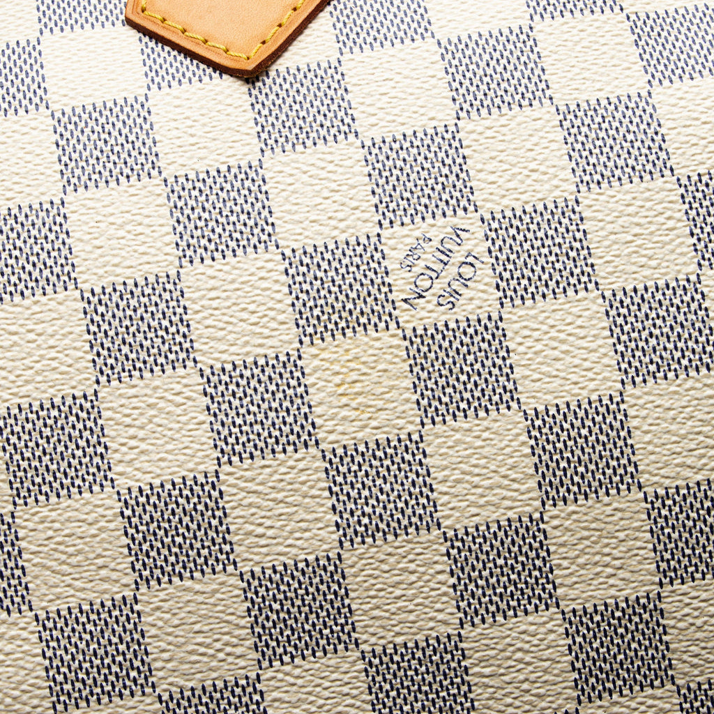 Louis Vuitton Damier Azur Speedy 35 Satchel (SHF-LBu6mk)
