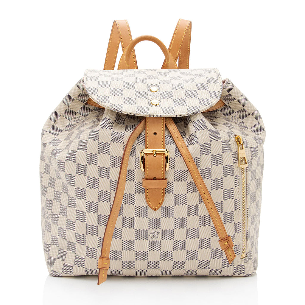 Louis Vuitton Damier Azur Sperone Backpack (SHF-4f0xqS)