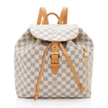 Louis Vuitton Damier Azur Sperone Backpack (SHF-4f0xqS)