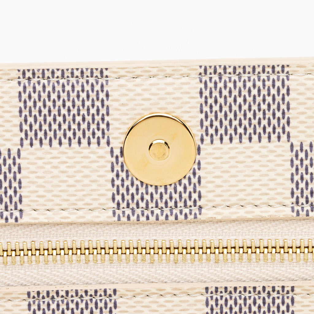 Louis Vuitton Damier Azur Summer Trunk Pochette Weekend Crossbody Bag (SHF-6YST27)