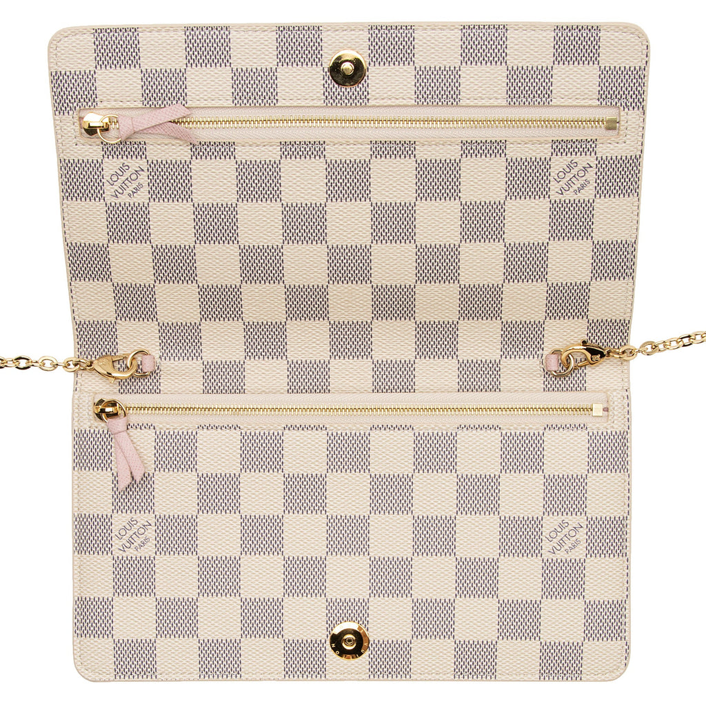Louis Vuitton Damier Azur Summer Trunk Pochette Weekend Crossbody Bag (SHF-6YST27)