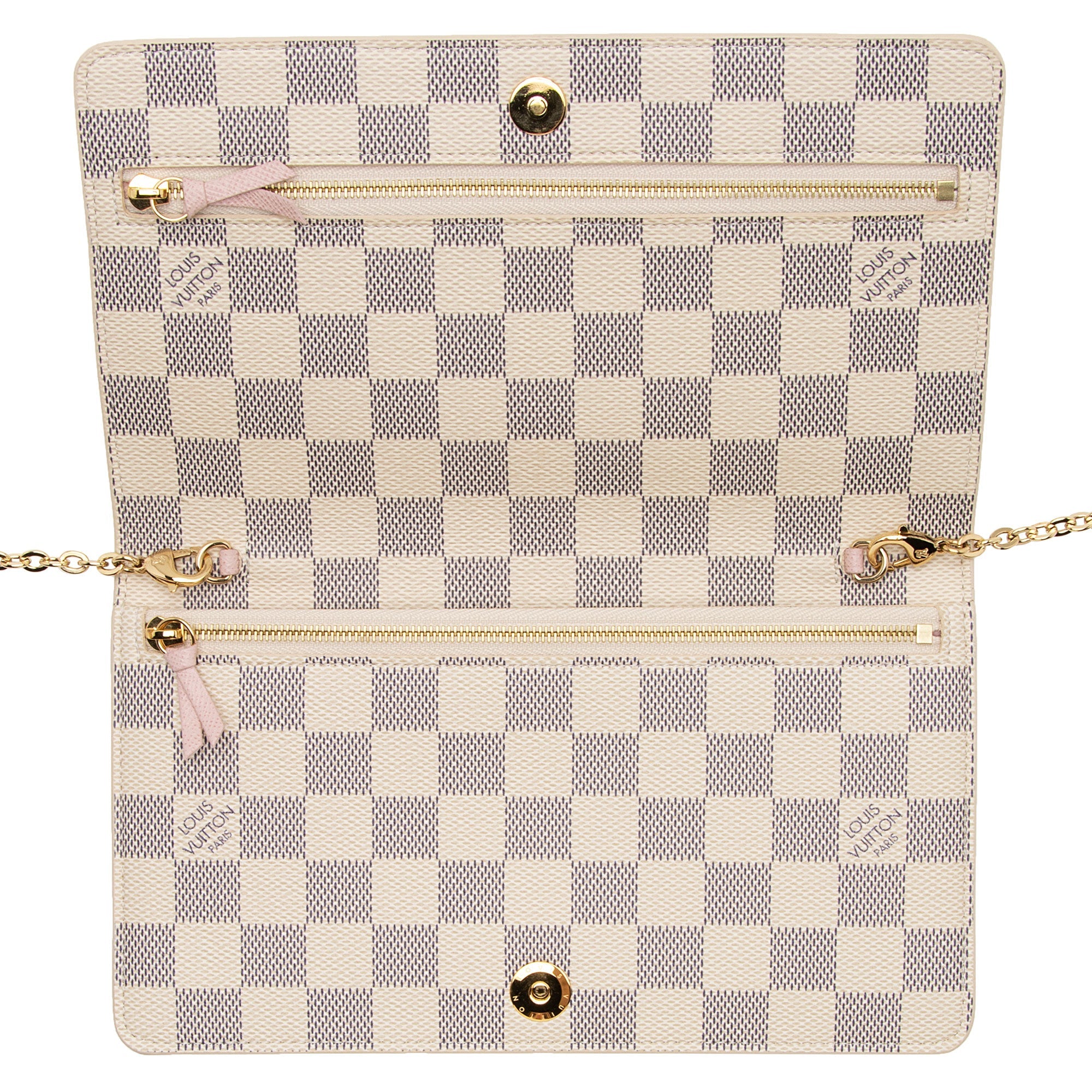 Louis Vuitton Damier Azur Summer Trunk Pochette Weekend Crossbody Bag (SHF-6YST27)