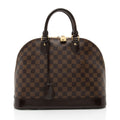 Louis Vuitton Damier Ebene Alma MM Satchel (SHF-x7hOgn)