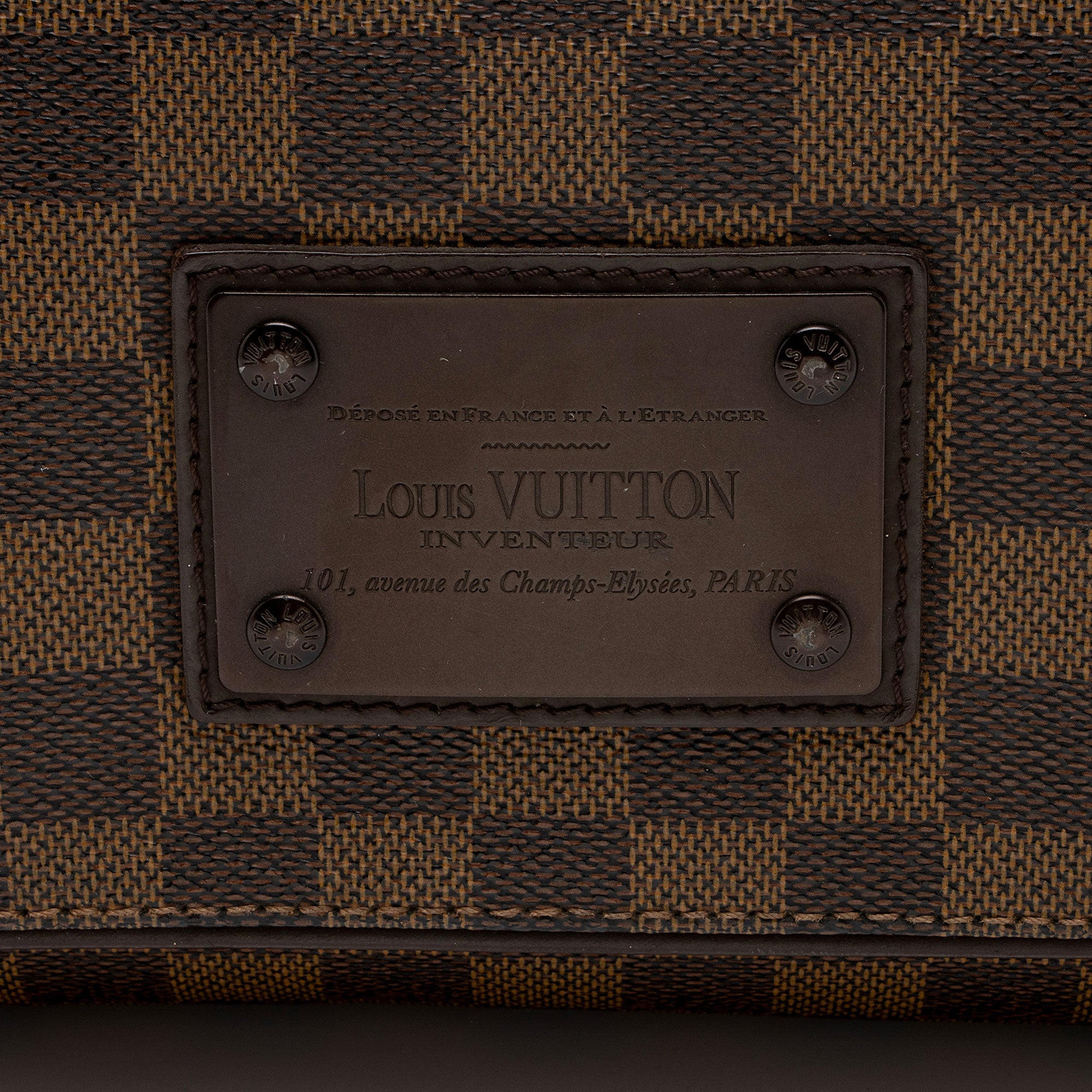 Louis Vuitton Damier Ebene Brooklyn MM Messenger Bag (SHF-4EzJH2)