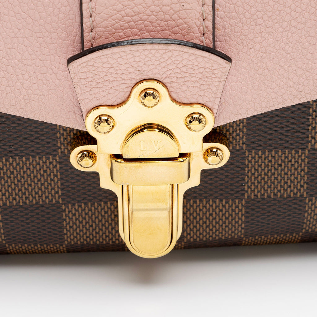 Louis Vuitton Damier Ebene Calfskin Clapton PM Shoulder Bag (SHF-XlUAPG)