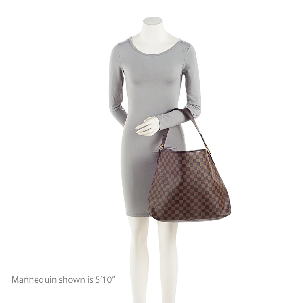Louis Vuitton Damier Ebene Delightful MM Shoulder Bag (SHF-BIQzOW)