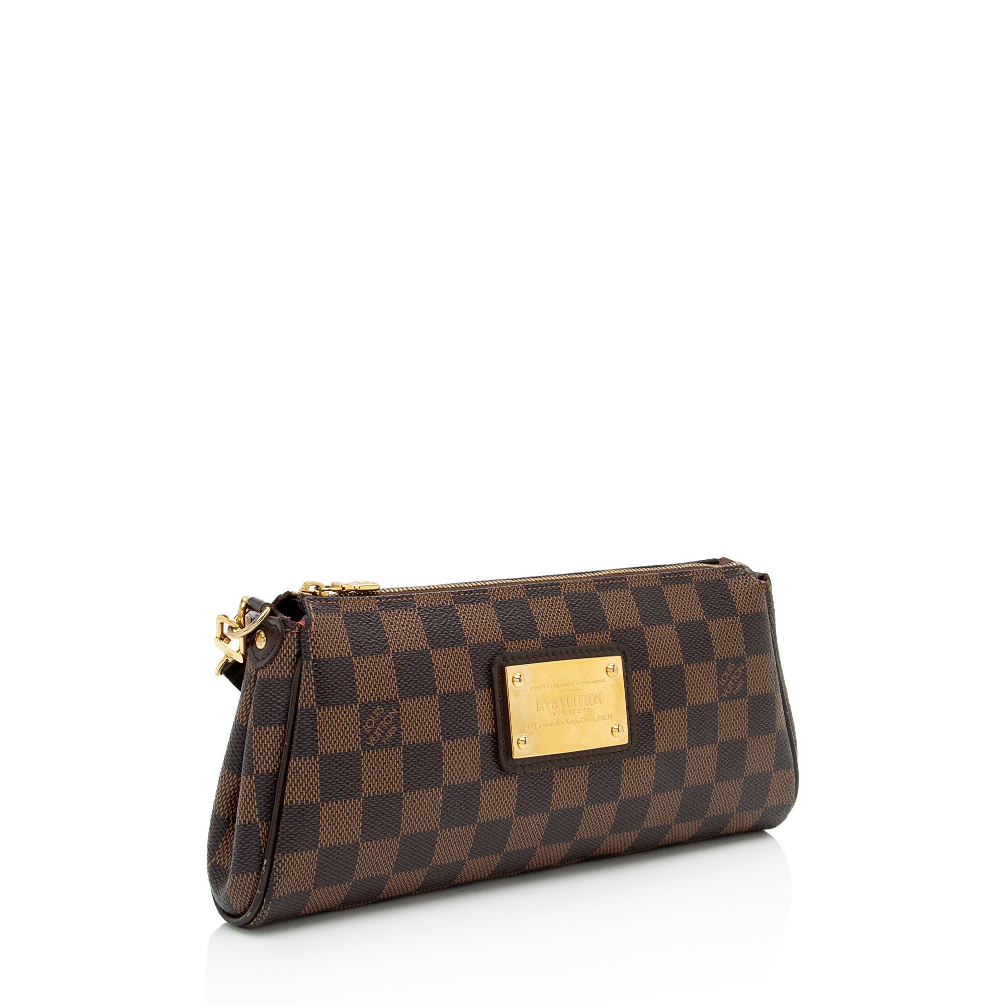 Louis Vuitton Damier Ebene Eva Clutch (SHF-qSPZyJ)