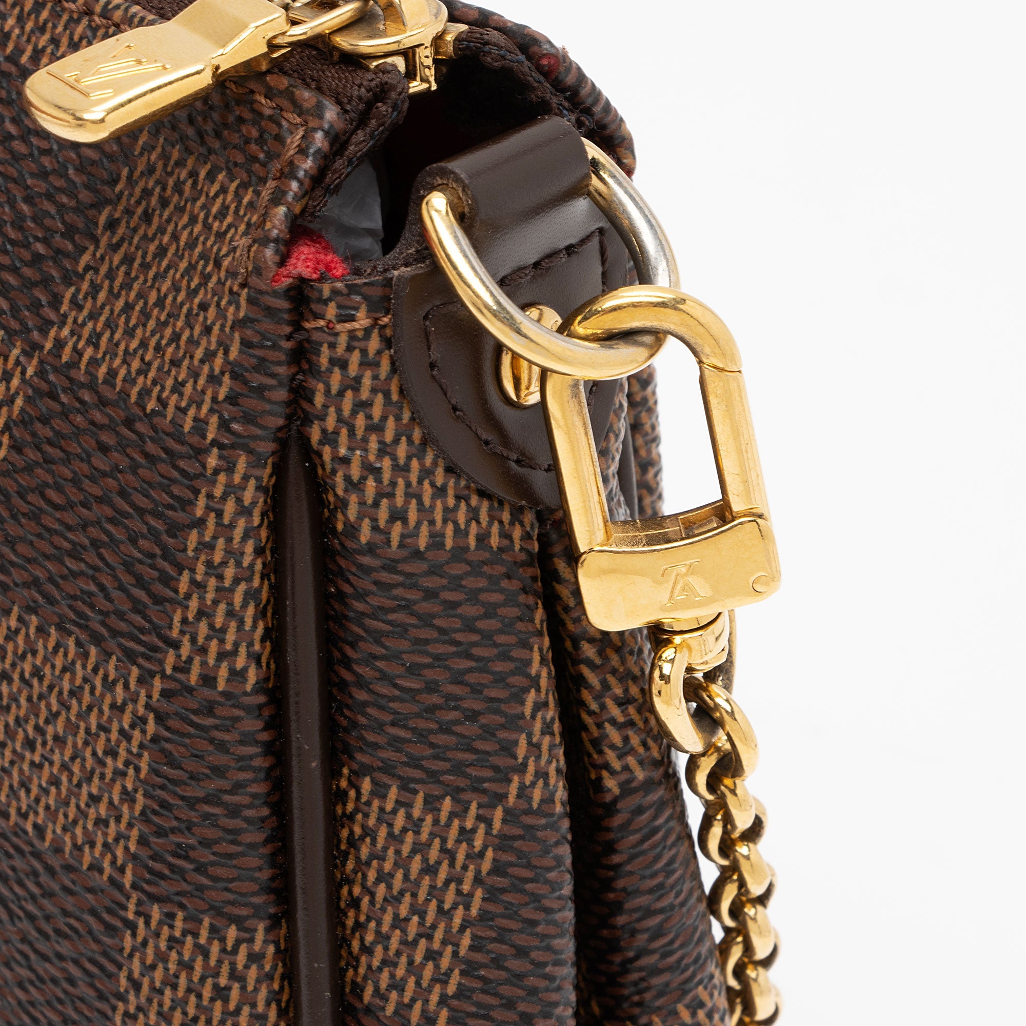 Louis Vuitton Damier Ebene Eva Clutch - FINAL SALE (SHF-N7lj6C)