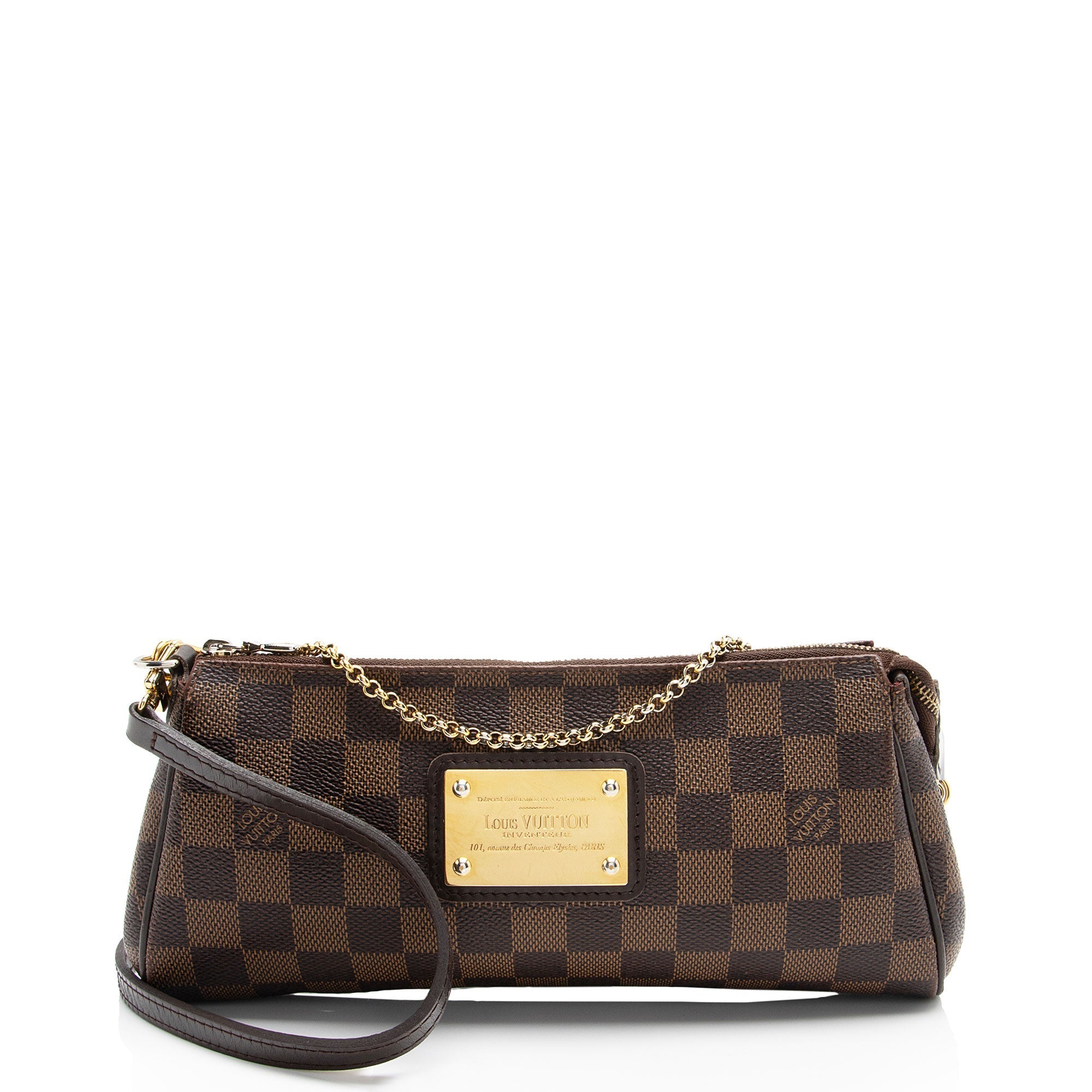Louis Vuitton Damier Ebene Eva Clutch (SHF-qfvFo6)
