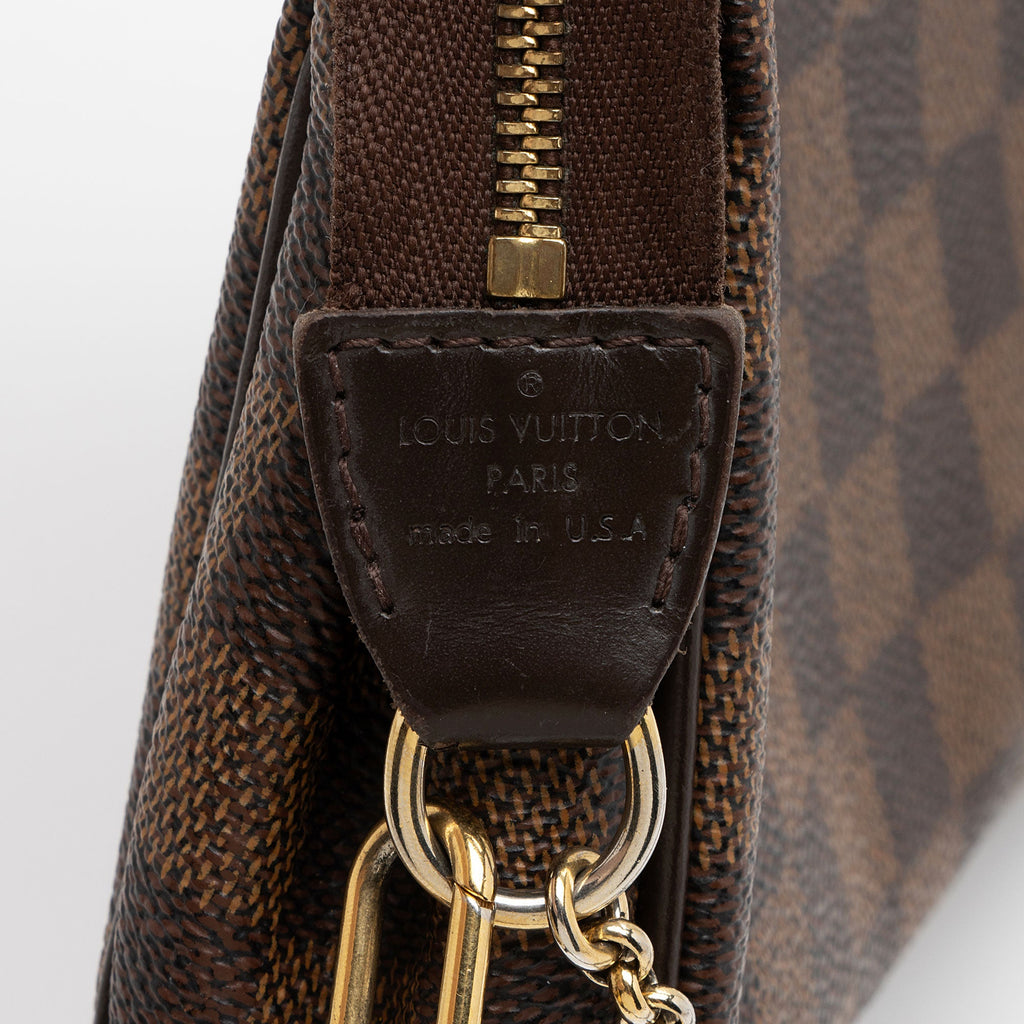 Louis Vuitton Damier Ebene Eva Clutch (SHF-qfvFo6)